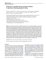 Responses to controlled release potassium fertilisers in agriculture following phosphate mining