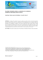 Water conservation & auditing in schools: Findings for greater savings