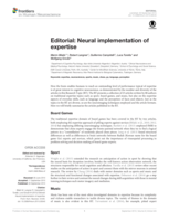 Editorial: Neural implementation of expertise