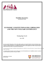 Economic constitutionalism, liberalism and the new welfare governance