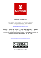 Antimicrobial resistance in clinical Escherichia coli isolated from companion animals in Australia