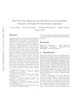 Real Time Surveillance for Low Resolution and Limited-Data Scenarios: An Image Set Classification Approach