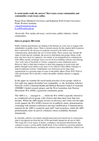 Is social media really the answer? How issues create communities and communities create issues online