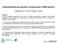 Understanding the genetic components of NIR spectra