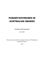Paramyxoviruses in Australian snakes