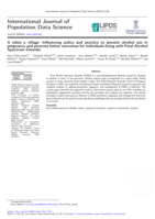 It takes a village: Influencing policy and practice to prevent alcohol use in pregnancy and promote better outcomes for individuals living with Fetal Alcohol Spectrum Disorder