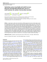 Optimising camera trap height and model increases detection and individual identification rates for a small mammal, the numbat (Myrmecobius fasciatus)