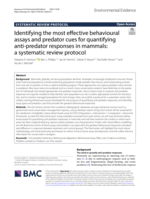 Identifying the most effective behavioural assays and predator cues for quantifying anti-predator responses in mammals: A systematic review protocol