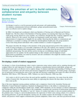 Using the emotion of art to build cohesion, collaboration and empathy between student nurses