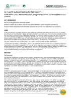 Is it worth subsoil testing for Nitrogen?