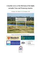 A baseline survey of the fish fauna of the highly eutrophic Vasse and Wonnerup estuaries. Report to the Southwest Catchments Council
