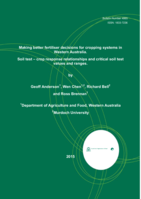 Making better fertiliser decisions for cropping systems in Western Australia. Soil test – crop response relationships and critical soil test values and ranges. Bulletin Number 4865