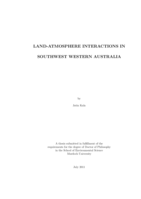 Land-atmosphere interactions in Southwest Western Australia