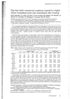 Pigs kept under commercial conditions respond to a higher dietary tryptophan: lysine ratio immediately after weaning