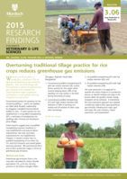 Overturning traditional tillage practice for rice crops reduces greenhouse gas emissions