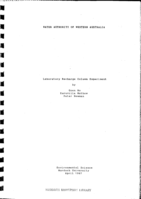 Laboratory recharge column experiment