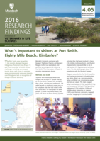 What’s important to visitors at Port Smith,Eighty Mile Beach, Kimberley?