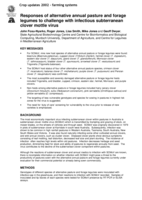 Responses of alternative annual pasture and forage legumes to challenge with infectious subterranean clover mottle virus