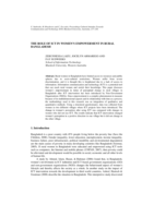 The role of ICT in women's empowerment in rural Bangladesh