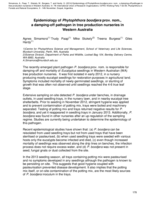Epidemiology of Phytophthora boodjera prov. nom., a damping-off pathogen in tree production nurseries in Western Australia