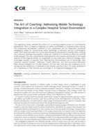 The art of coaching: Addressing mobile technology integration in a complex hospital school environment