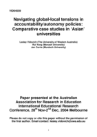 Navigating global-local tensions in accountability/autonomy policies: Comparative case studies in 'Asian' universities
