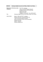 Reducing dolphin bycatch in the Pilbara finfish trawl fishery