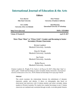 More than “sluts” or “prissy girls”: Gender and becoming in senior secondary drama classrooms