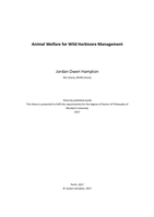 Animal welfare for wild herbivore management