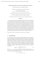 A small sample bias correction and implications for inference