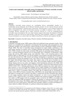 Context and community renewable energy development in Western Australia: Towards effective policy and practice