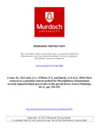Host removal as a potential control method for Phytophthora cinnamomion severely impacted black gravel sites in the jarrah forest