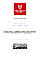 Factors determining the home ranges of pet cats: A meta-analysis