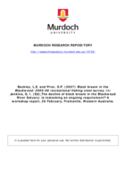 Black bream in the Blackwood: 2005-06 recreational fishing creel survey