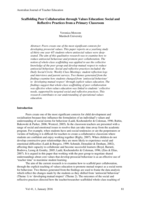 Scaffolding peer collaboration through values education: Social and reflective practices from a primary classroom