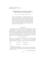 Differentiation of matrix functionals using triangular factorization