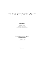 Visual light hypersensitivity, classroom digital media and inclusive pedagogy: Untangling the maze