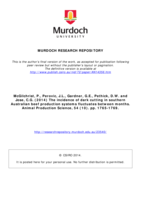 The incidence of dark cutting in southern Australian beef production systems fluctuates between months