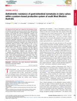 Anthelmintic resistance of gastrointestinal nematodes in dairy calves within a pasture‐based production system of south West Western Australia