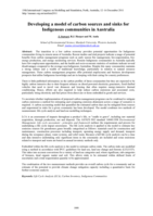 Developing a model of carbon sources and sinks for Indigenous communities in Australia