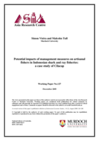 Potential impacts of management measures on artisanal fishers in Indonesian shark and ray fisheries: a case study of Cilacap