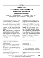 Toward an individualized neural assessment of receptive language in children