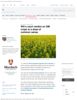 WA's court verdict on GM crops is a dose of common sense