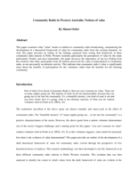 Community Radio in Western Australia: Notions of value
