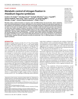 Metabolic control of nitrogen fixation in rhizobium-legume symbioses