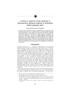 Is there a need for more certainty in discretionary decision making in Australian family property law?