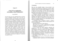 Using ICT in applications of secondary school mathematics