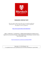 Understanding the enrolled nurse to registered nurse journey through a model adapted from Schlossberg's transition theory