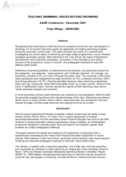 Teaching swimming: Issues beyond drowning