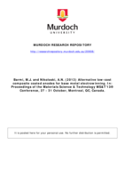 Alternative low-cost composite coated anodes for base metal electrowinning